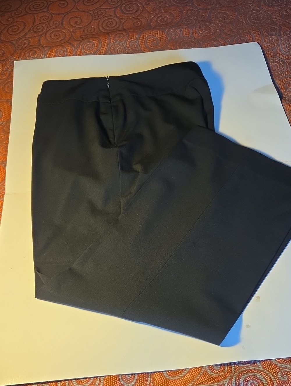 Akris Black High Rise Straight Leg Pants Side Zip Ankle Crop Workwear Size 12